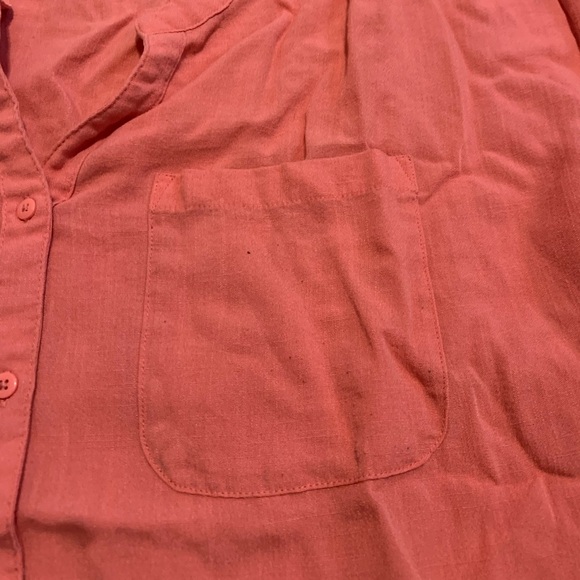 TAHARI Pink/Coral Tunic Blouse Shirt Tie Front XXL - Picture 5 of 7